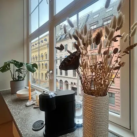 アパート Koselig I Sentrum Av Med Byutsikt! *